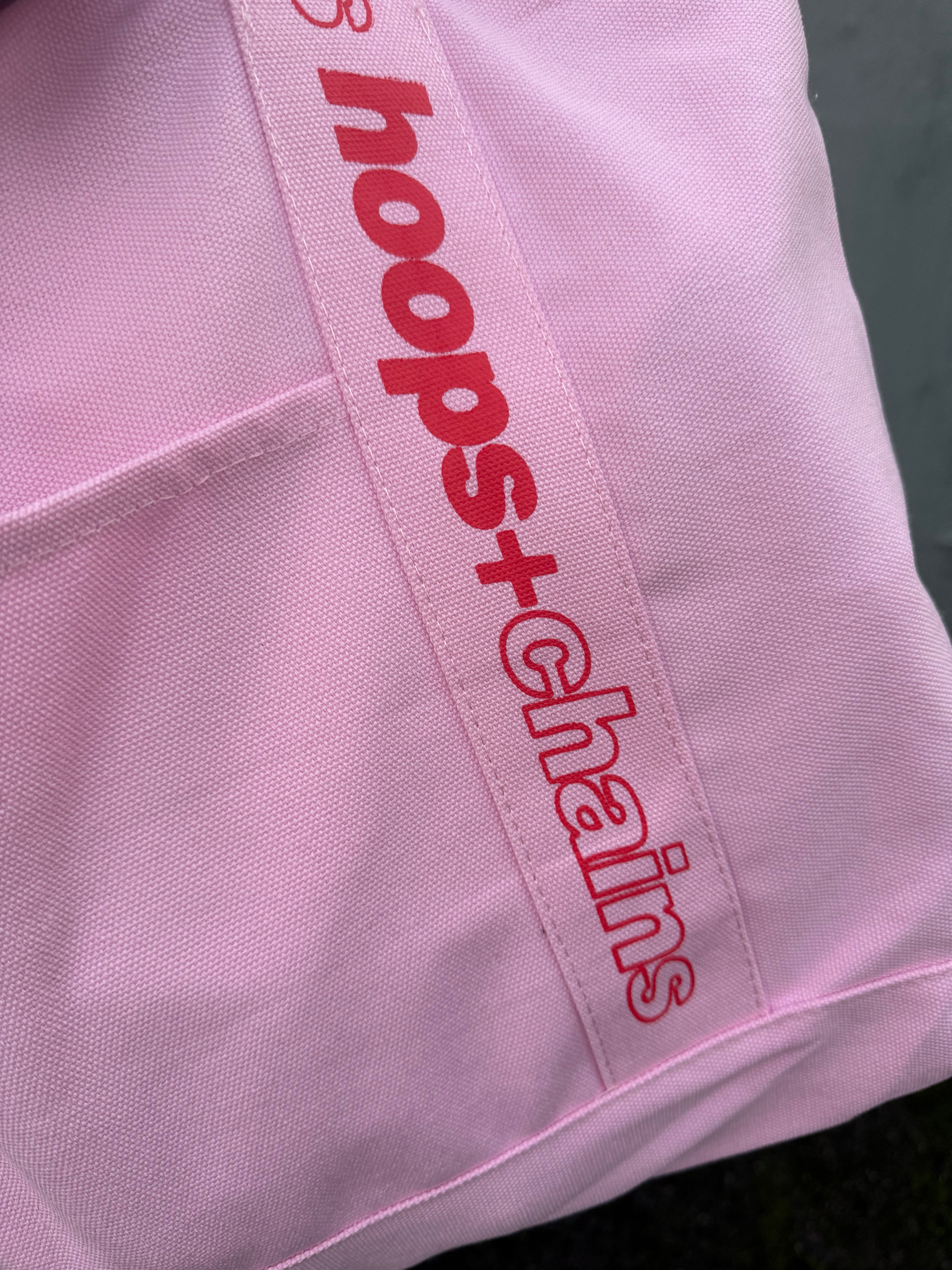 Hoops + Chains Tote Bag - Pink
